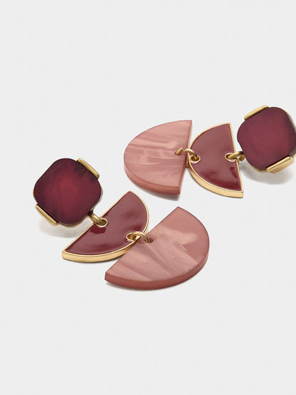 Long Geometric Earrings