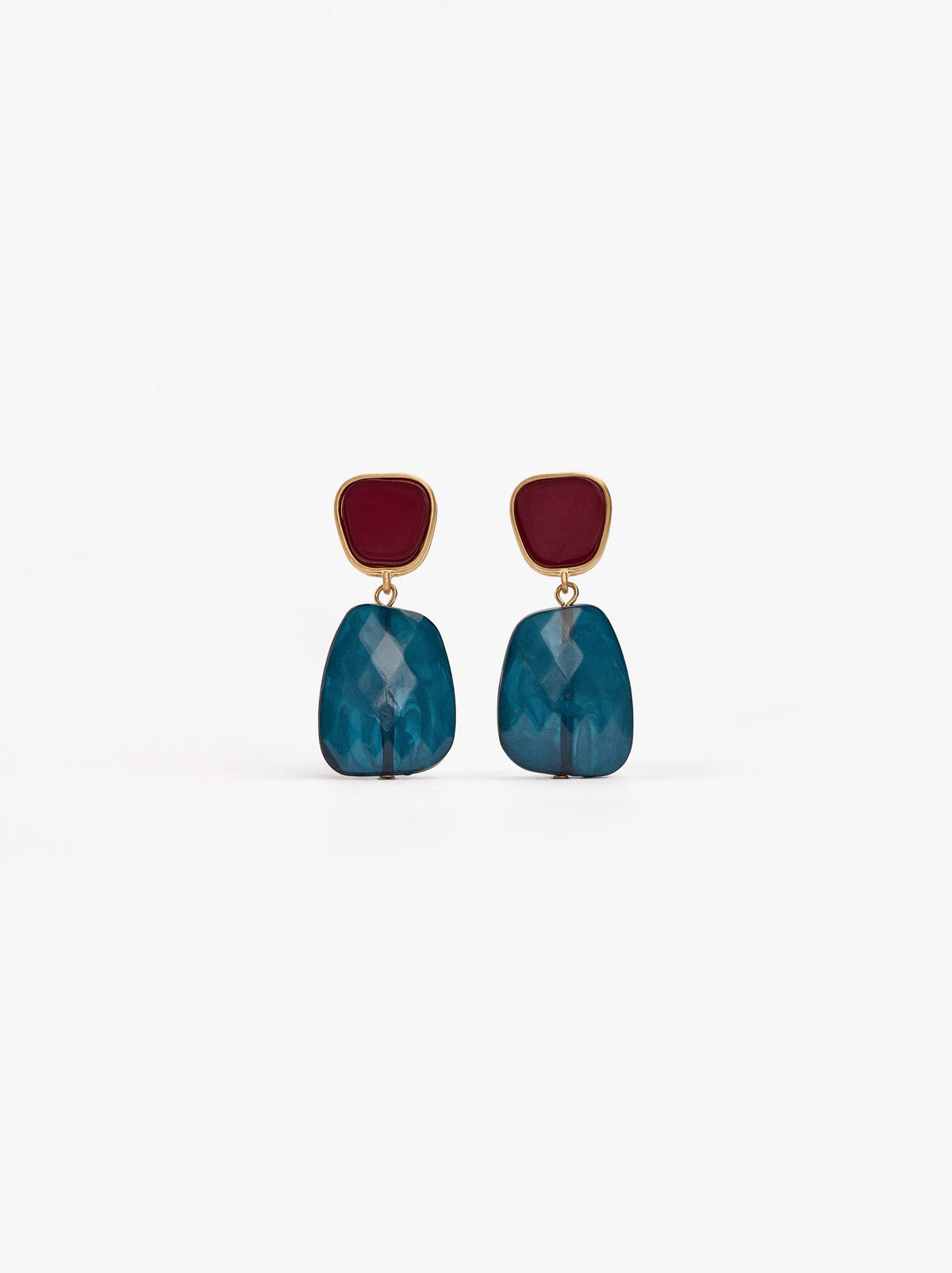 Long Stone-Effect Earrings