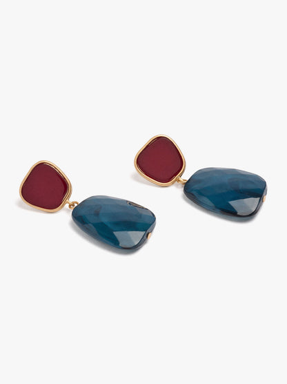 Long Stone-Effect Earrings