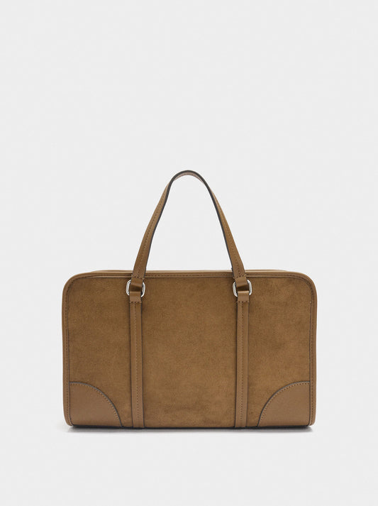 Tote Bag With Leather Effect And Shoulder Strap