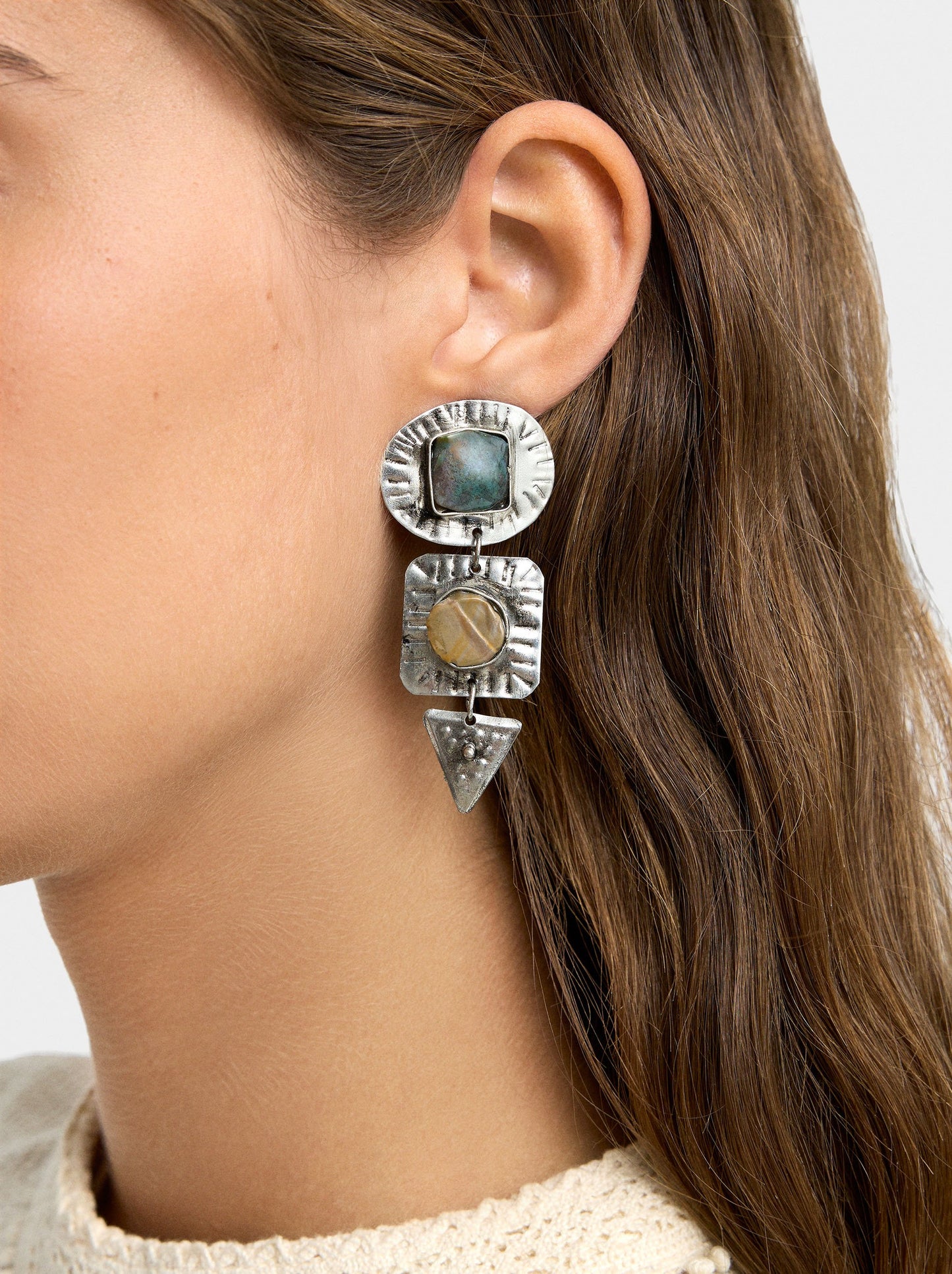 Maxi Earrings With Stones