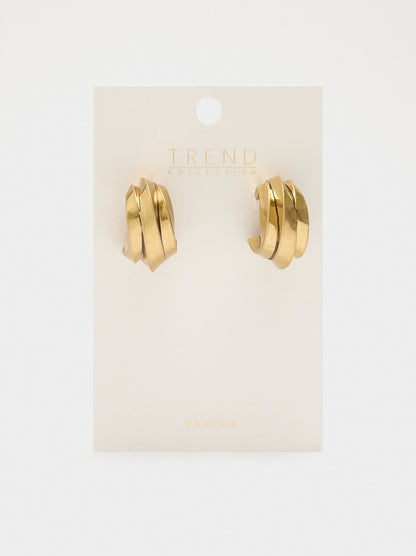Maxi Hoop Earrings With Triple Effect