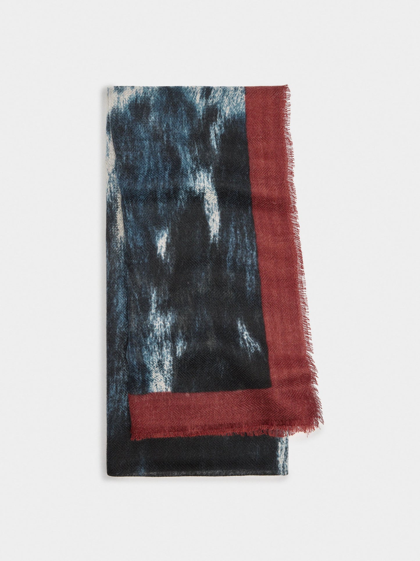 Printed Scarf With Wool