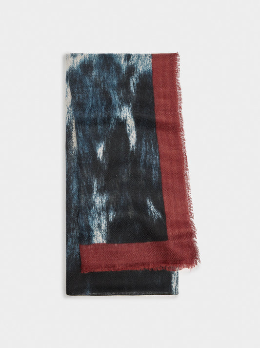 Printed Scarf With Wool