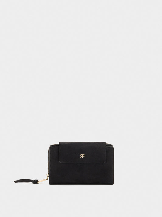 Wallet With Suede Effect
