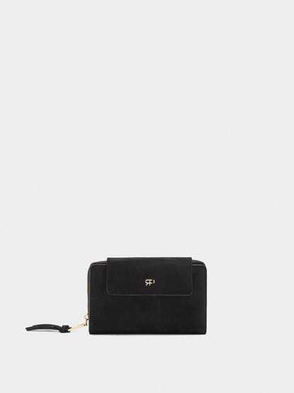 Wallet With Suede Effect