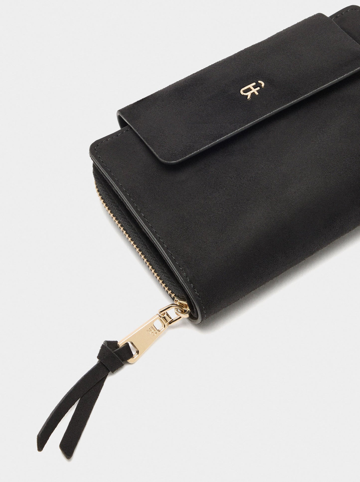 Wallet With Suede Effect