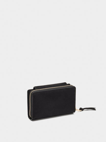 Wallet With Suede Effect