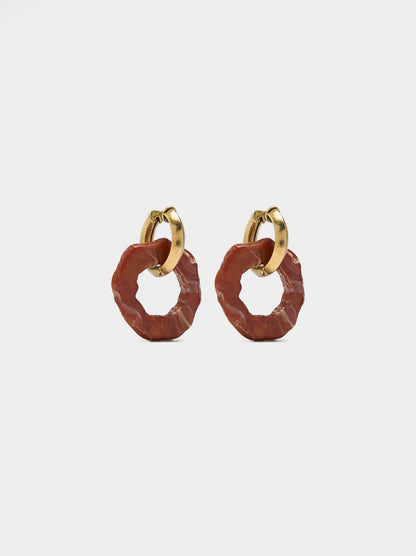 Maxi Hoop Earrings With Irregular Hoop