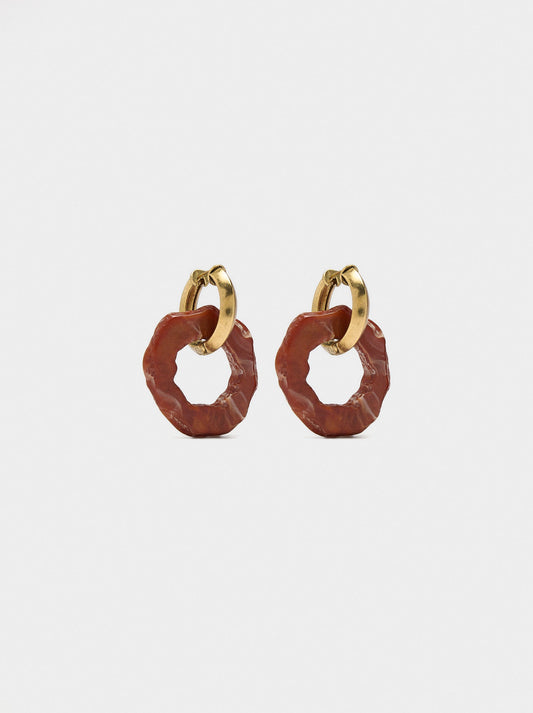Maxi Hoop Earrings With Irregular Hoop