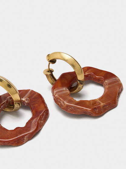 Maxi Hoop Earrings With Irregular Hoop