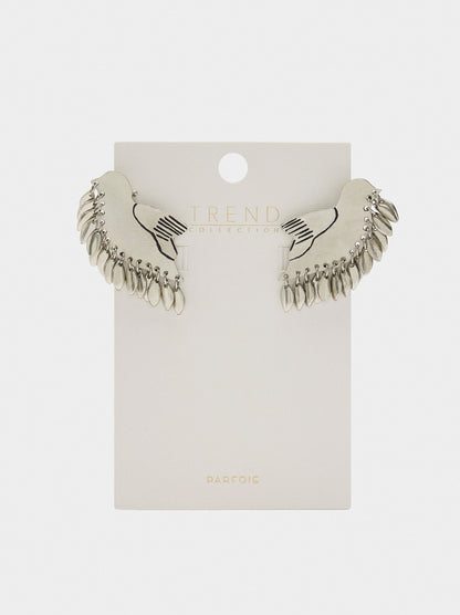 Earrings Ear Jacket With Bird