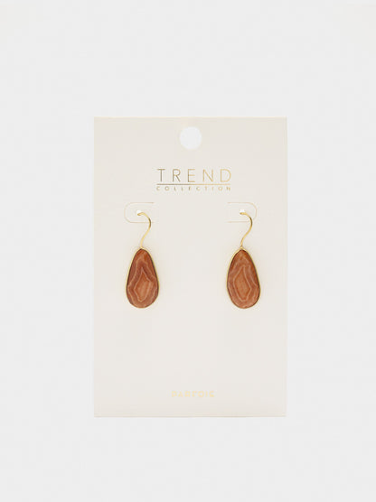 Oval Stone Earrings