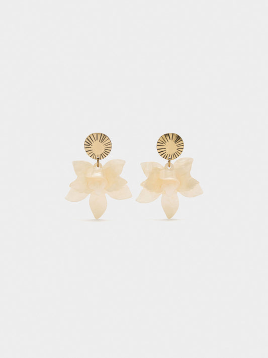 Maxi Flower Pearl Earrings