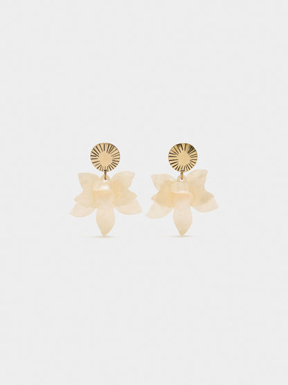 Maxi Flower Pearl Earrings