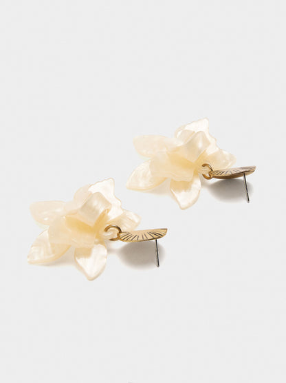 Maxi Flower Pearl Earrings