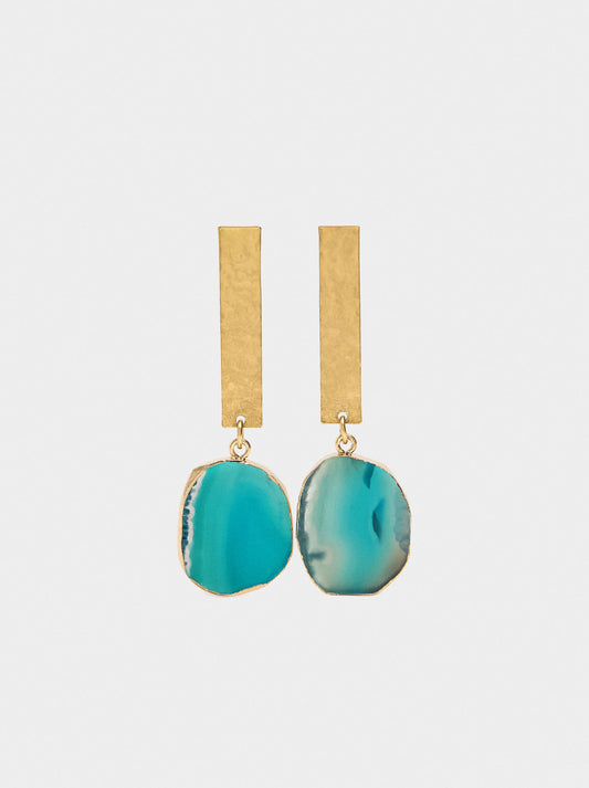 Maxi Bar Earrings With Stones