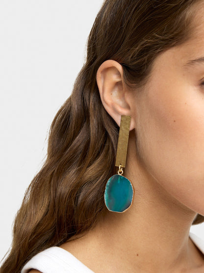 Maxi Bar Earrings With Stones