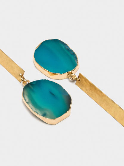 Maxi Bar Earrings With Stones