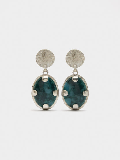 Maxi Oval Earrings With Stones