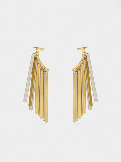 Maxi Earrings With Bicolor Bars