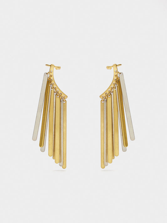 Maxi Earrings With Bicolor Bars