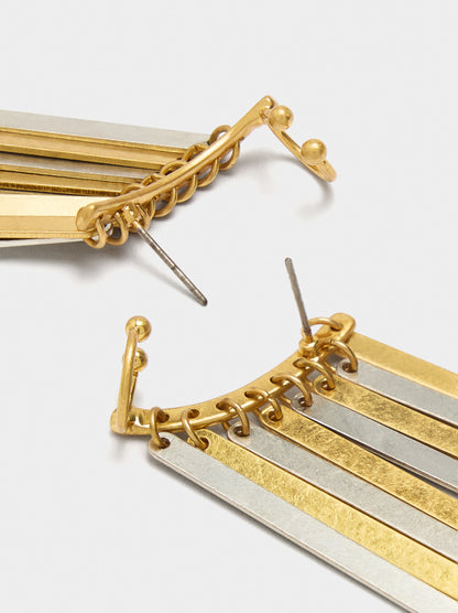 Maxi Earrings With Bicolor Bars