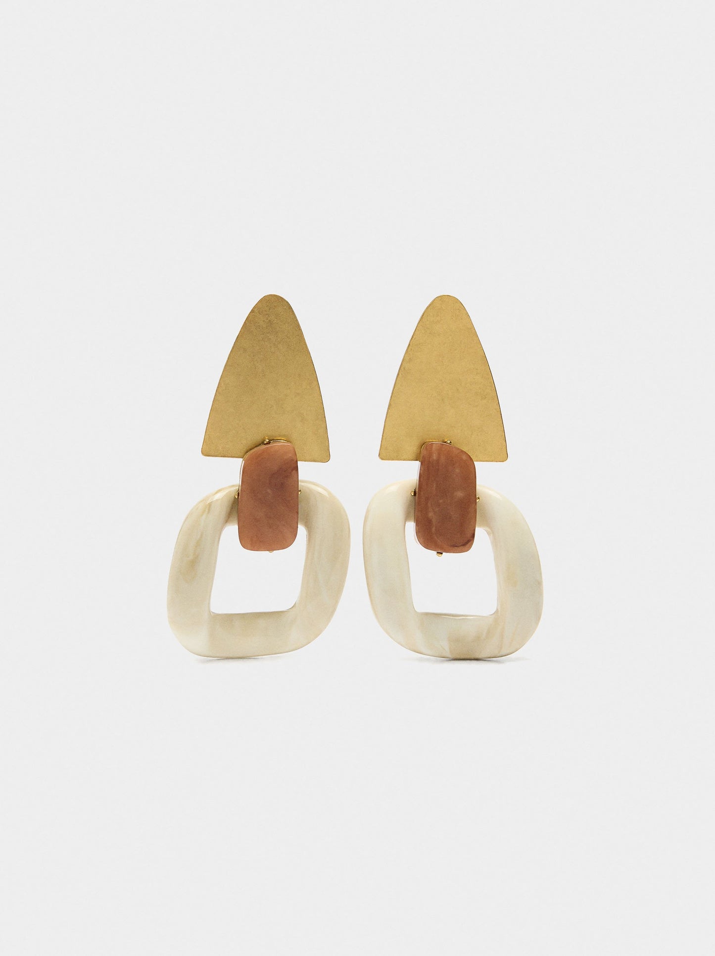 Maxi Geometric Earrings With Stones