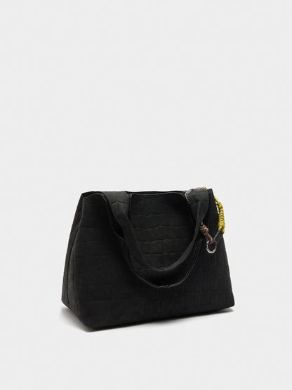 Shopper Bag With Animal Embossing