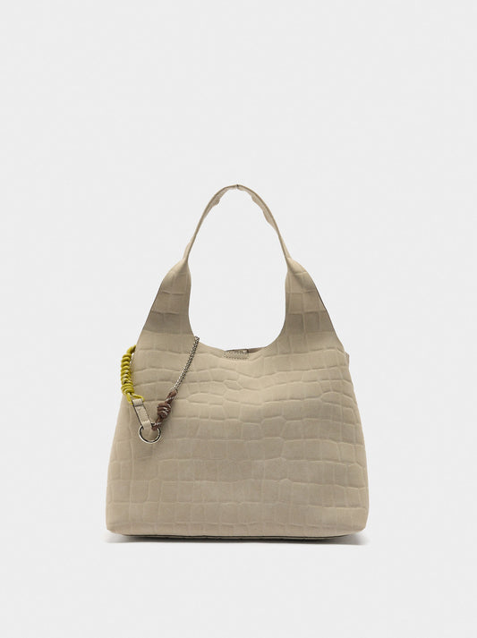Shopper Bag With Animal Embossing