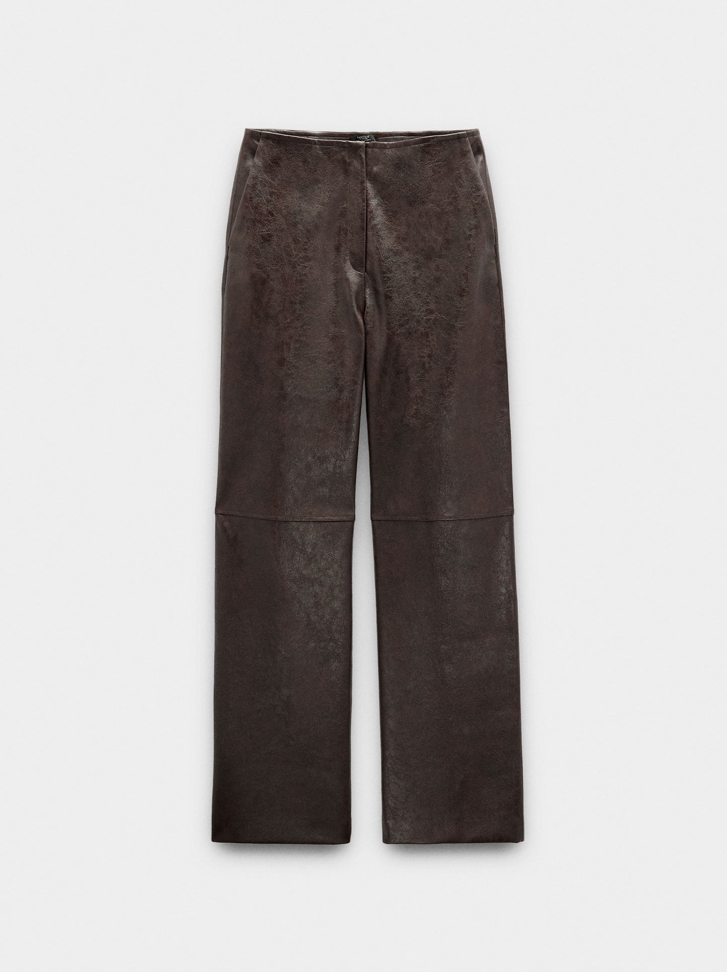 Trousers With Leather Effect