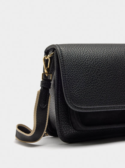 Crossbody Bag With Texture And Flap