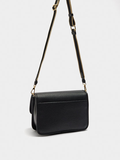 Crossbody Bag With Texture And Flap