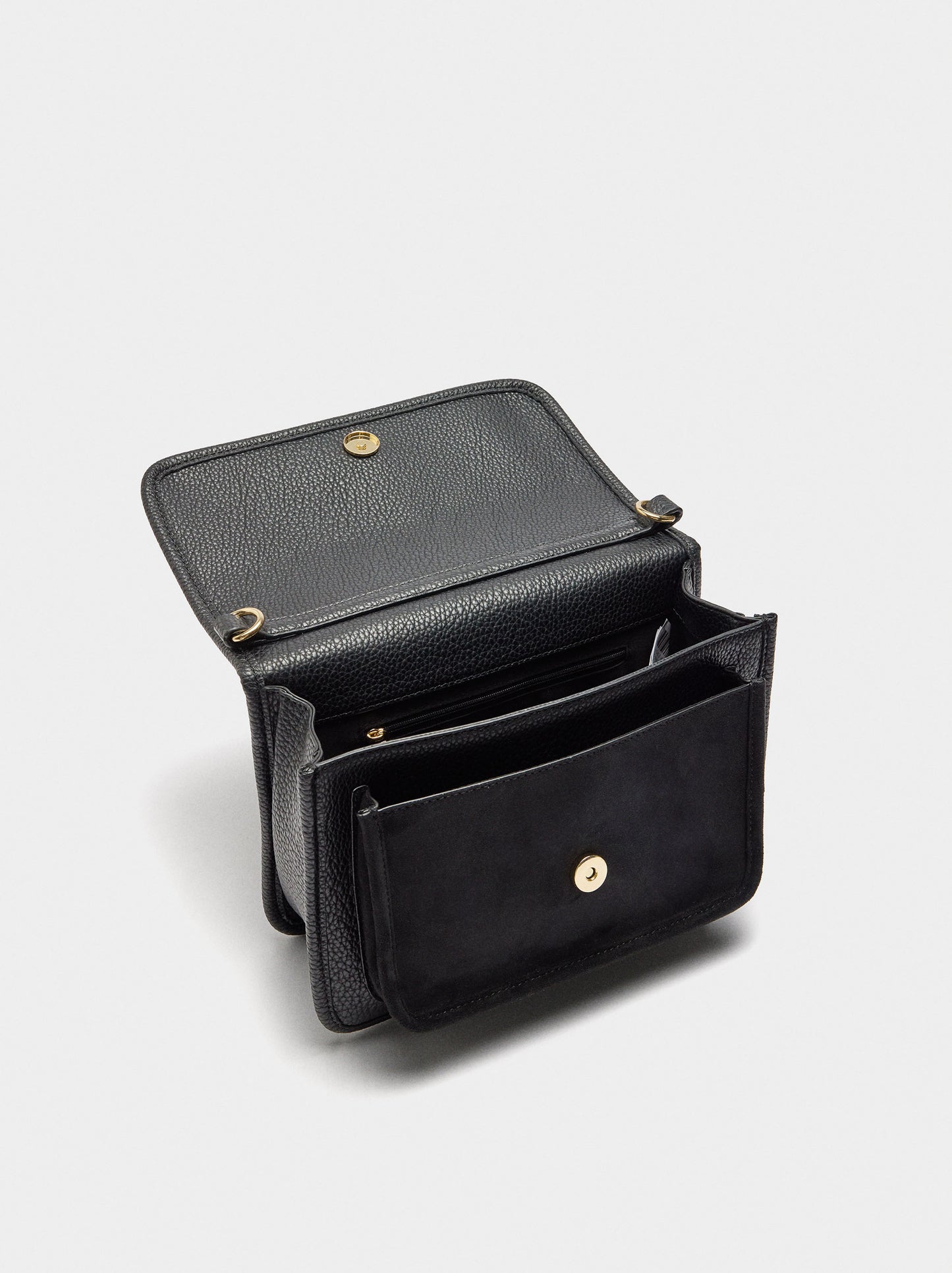 Crossbody Bag With Texture And Flap