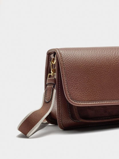 Crossbody Bag With Texture And Flap