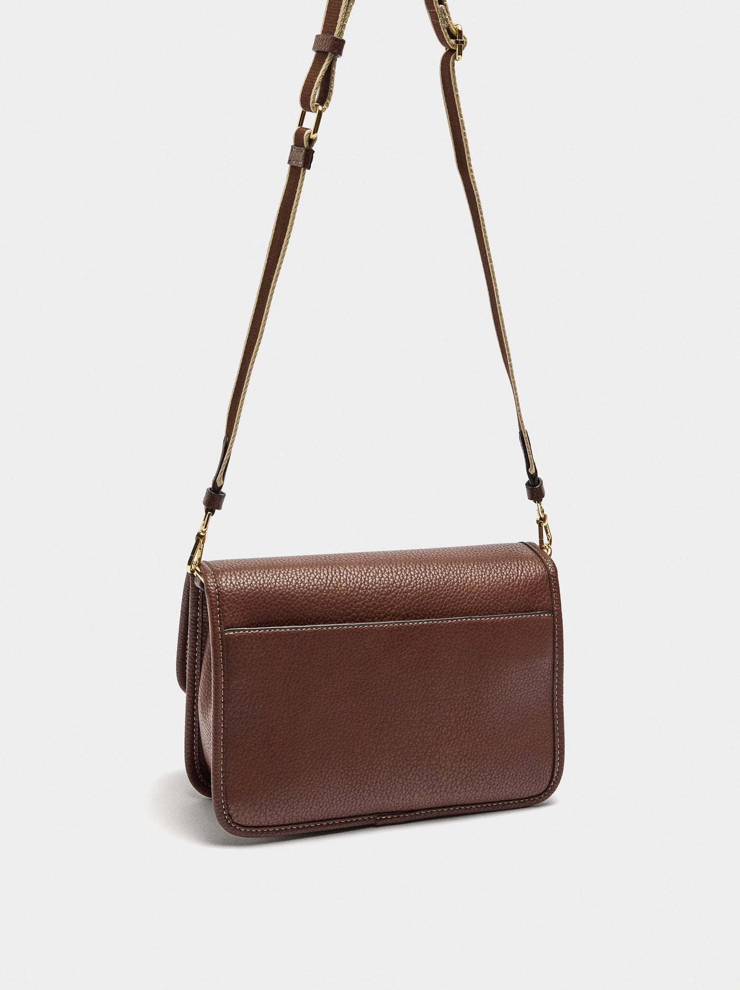 Crossbody Bag With Texture And Flap