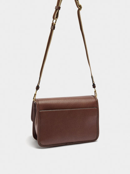 Crossbody Bag With Texture And Flap
