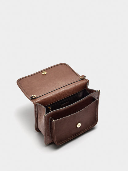 Crossbody Bag With Texture And Flap