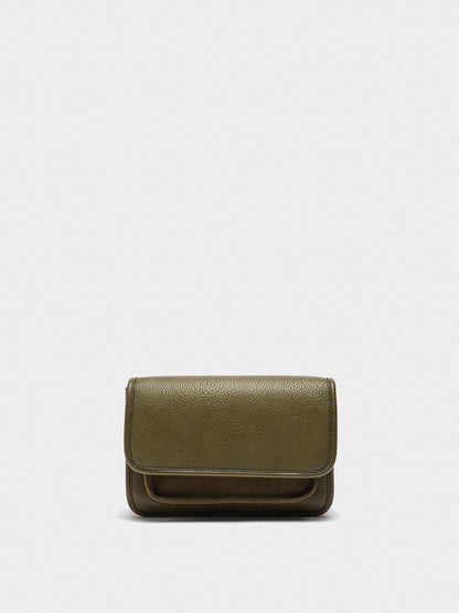 Crossbody Bag With Texture And Flap