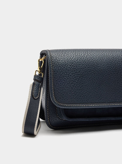 Crossbody Bag With Texture And Flap