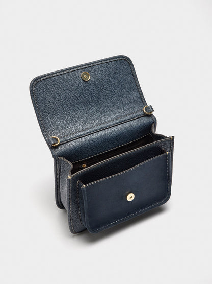 Crossbody Bag With Texture And Flap
