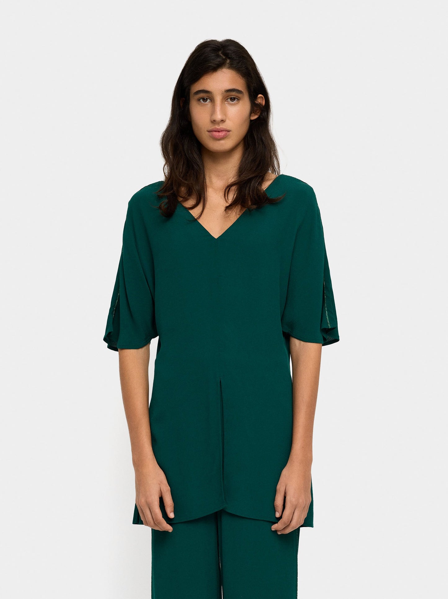 Long Blouse With Shiny Detail