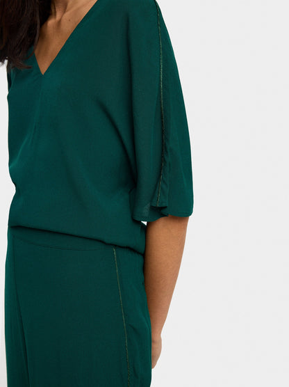 Long Blouse With Shiny Detail