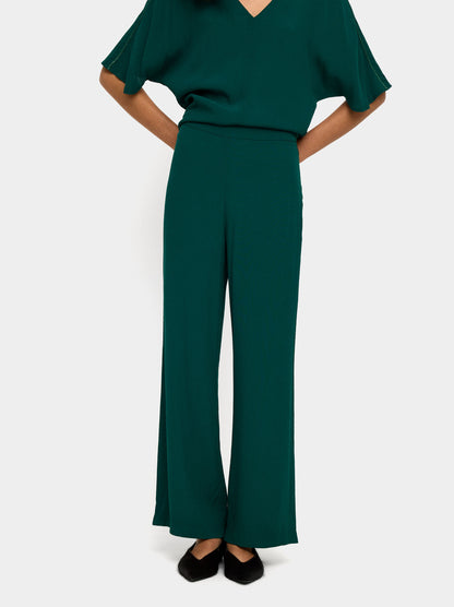 Fluid Trousers With Shiny Detail