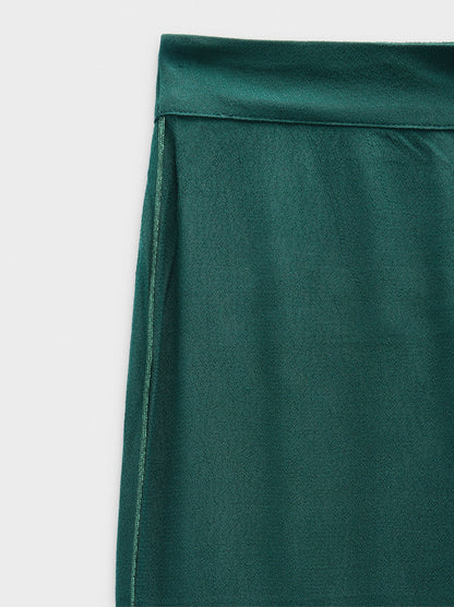 Fluid Trousers With Shiny Detail