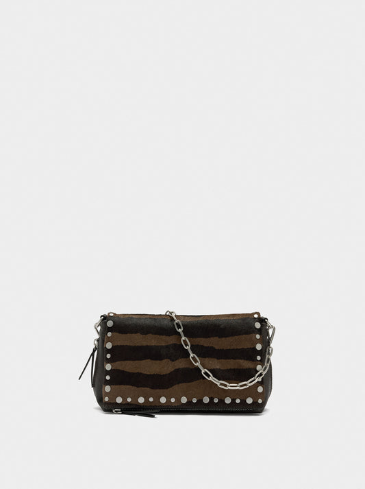 Shoulder Bag With Leather And Studs Details