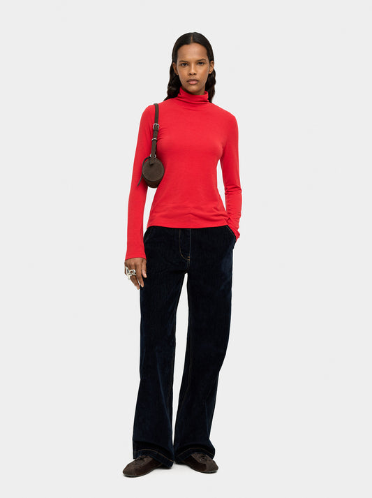 T-Shirt With Long Sleeves And High Neck
