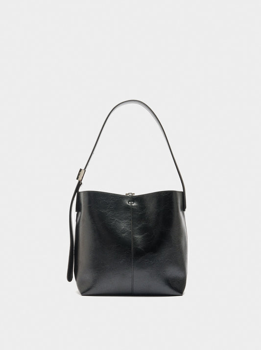 Bucket Bag With Cracked Effect