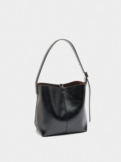 Bucket Bag With Cracked Effect
