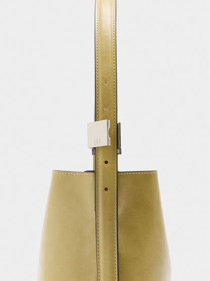 Bucket Bag With Cracked Effect